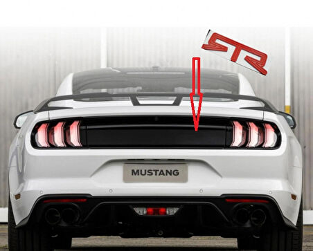 DK Tuning Mustang RTR Bagaj Kırmızı Logo Arma Ford İle Uyumlu