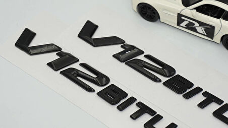 DK Tuning Benz V12 Biturbo Çamurluk Yanı Siyah Logo Amblem 2 Li Set