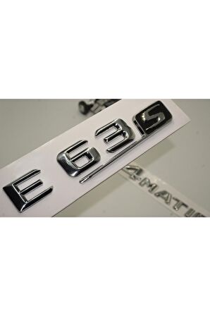 Benz E 63s 4matic Bagaj Krom Metal 3m 3d Yazı Logo