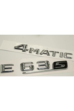 Benz E 63s 4matic Bagaj Krom Metal 3m 3d Yazı Logo