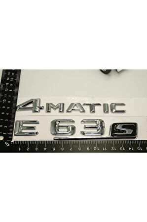 Benz E 63s 4matic Bagaj Krom Metal 3m 3d Yazı Logo
