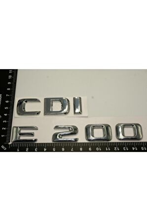 Benz E 200 Cdi Bagaj Krom Metal 3m 3d Yazı Logo