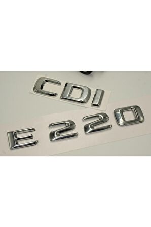 Benz E 220 Cdi Bagaj Krom Metal 3m 3d Yazı Logo