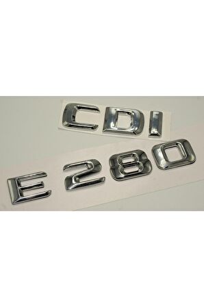 Benz E 280 Cdi Bagaj Krom Metal 3m 3d Yazı Logo