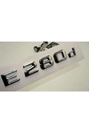 Benz E 280d Bagaj Krom Metal 3m 3d Yazı Logo