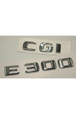Benz E 300 Cgi Bagaj Krom Metal 3m 3d Yazı Logo