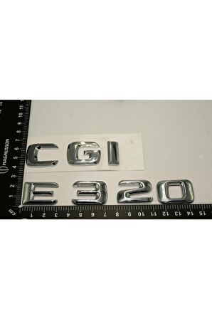 Benz E 320 Cgi Bagaj Krom Metal 3m 3d Yazı Logo