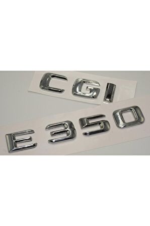 Benz E 350 Cgi Bagaj Krom Metal 3m 3d Yazı Logo
