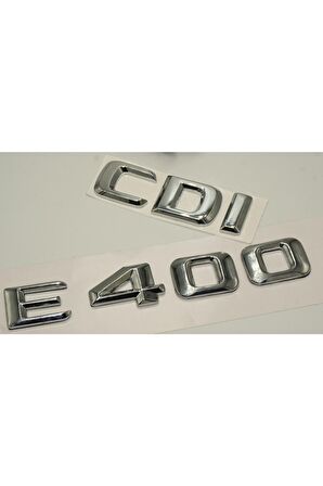 Benz E 400 Cdi Bagaj Krom Metal 3m 3d Yazı Logo