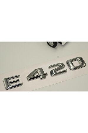Benz E420 Bagaj Krom Metal 3m 3d Yazı Logo