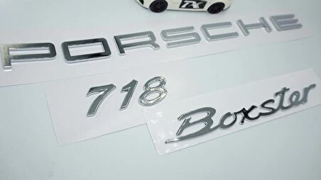 DK Tuning Porsche Boxster 718 Bagaj 3M 3D ABS Yazı Logo Amblem Seti