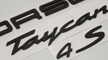 DK Tuning Porsche Taycan 4S Bagaj 3M 3D ABS Yazı Logo Amblem Seti