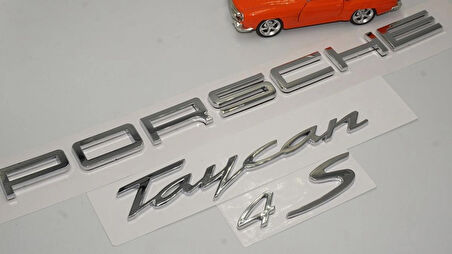DK Tuning Porsche Taycan 4S Bagaj Krom ABS Yazı Logo Amblem Seti
