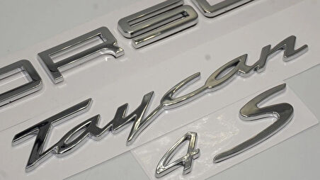 DK Tuning Porsche Taycan 4S Bagaj Krom ABS Yazı Logo Amblem Seti