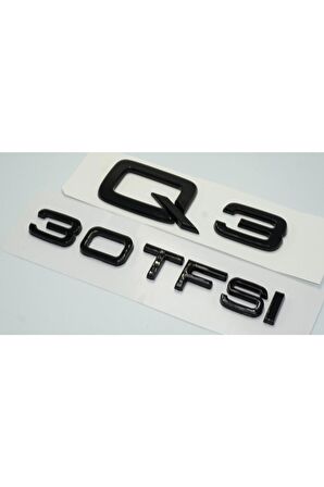 Audi Q3 30 Tfsi Parlak Siyah Abs 3m 3d Bagaj Yazı Logo Orjinal Ürün