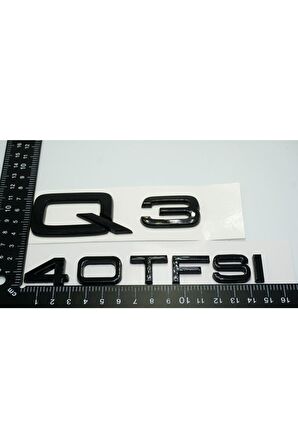 Audi Q3 40 Tfsi Parlak Siyah Abs 3m 3d Bagaj Yazı Logo Orjinal Ürün