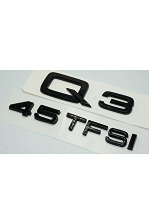 Audi Q3 45 Tfsi Parlak Siyah Abs 3m 3d Bagaj Yazı Logo Orjinal Ürün