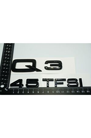 Audi Q3 45 Tfsi Parlak Siyah Abs 3m 3d Bagaj Yazı Logo Orjinal Ürün