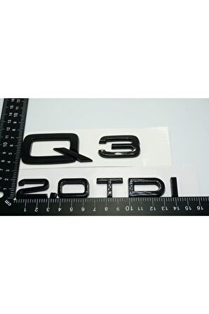 Audi Q3 2.0 Tdi Parlak Siyah Abs 3m 3d Bagaj Yazı Logo Orjinal Ürün