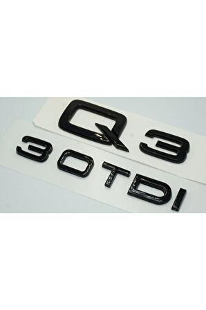 Audi Q3 30 Tdi Parlak Siyah Abs 3m 3d Bagaj Yazı Logo Orjinal Ürün