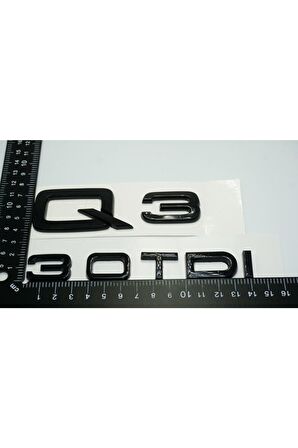 Audi Q3 30 Tdi Parlak Siyah Abs 3m 3d Bagaj Yazı Logo Orjinal Ürün