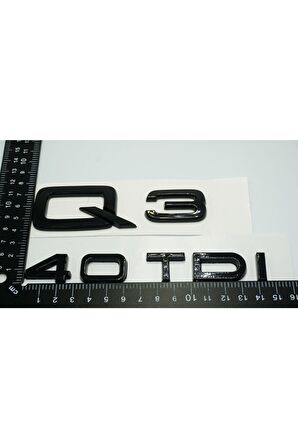 Audi Q3 40 Tdi Parlak Siyah Abs 3m 3d Bagaj Yazı Logo Orjinal Ürün