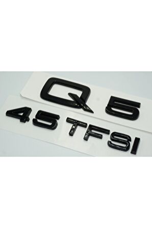Audi Q5 45 Tfsi Parlak Siyah Abs 3m 3d Bagaj Yazı Logo Orjinal Ürün