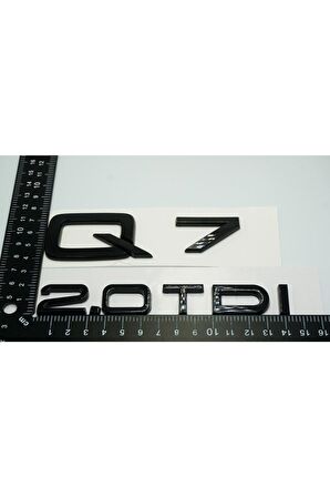 Audi Q7 2.0 Tdi Parlak Siyah Abs 3m 3d Bagaj Yazı Logo Orjinal Ürün