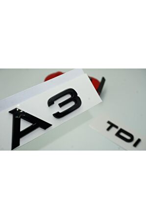 Audi A3 Tdi Parlak Siyah Abs 3m 3d Bagaj Yazı Logo Orjinal Ürün