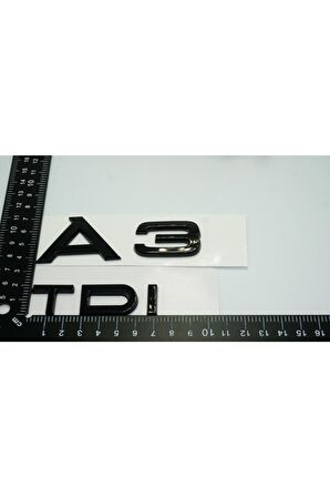 Audi A3 Tdi Parlak Siyah Abs 3m 3d Bagaj Yazı Logo Orjinal Ürün