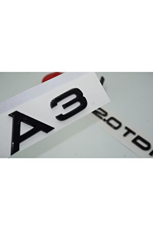 Audi A3 2.0 Tdi Parlak Siyah Abs 3m 3d Bagaj Yazı Logo Orjinal Ürün