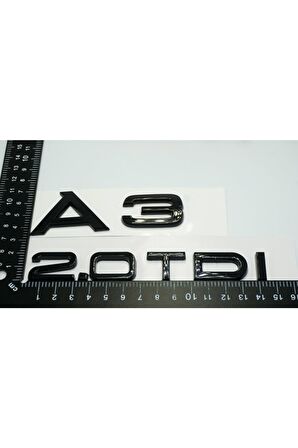 Audi A3 2.0 Tdi Parlak Siyah Abs 3m 3d Bagaj Yazı Logo Orjinal Ürün