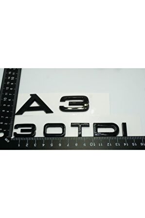 Audi A3 30 Tdi Parlak Siyah Abs 3m 3d Bagaj Yazı Logo Orjinal Ürün