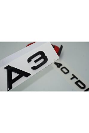 Audi A3 40 Tdi Parlak Siyah Abs 3m 3d Bagaj Yazı Logo Orjinal Ürün
