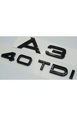 Audi A3 40 Tdi Parlak Siyah Abs 3m 3d Bagaj Yazı Logo Orjinal Ürün