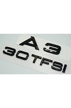 Audi A3 30 Tfsi Parlak Siyah Abs 3m 3d Bagaj Yazı Logo Orjinal Ürün