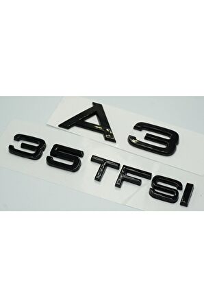 Audi A3 35 Tfsi Parlak Siyah Abs 3m 3d Bagaj Yazı Logo Orjinal Ürün