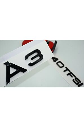 Audi A3 40 Tfsi Parlak Siyah Abs 3m 3d Bagaj Yazı Logo Orjinal Ürün