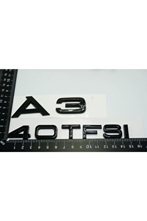 Audi A3 40 Tfsi Parlak Siyah Abs 3m 3d Bagaj Yazı Logo Orjinal Ürün