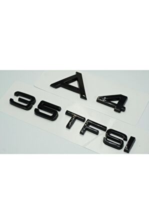 Audi A4 35 Tfsi Parlak Siyah Abs 3m 3d Bagaj Yazı Logo Orjinal Ürün