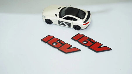 DK Tuning 16V Siyah Kırmızı ABS 3M 3D Çamurluk Yazı Logo Seti