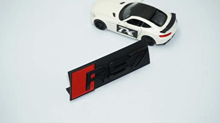 DK Tuning RS7 Siyah Kırmızı 3D Ön Panjur Logo Audi İle Uyumlu
