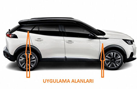DK Tuning Peugeot Yeni Mat Siyah Çamurluk ABS Logo Arma Seti
