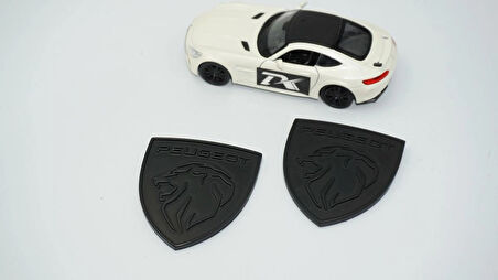 DK Tuning Peugeot Yeni Mat Siyah Çamurluk ABS Logo Arma Seti