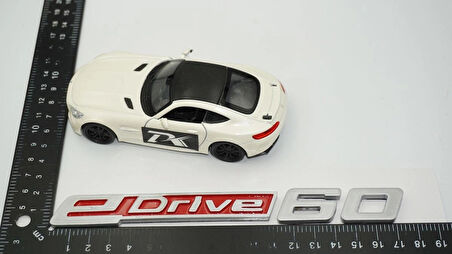 DK Tuning eDrive 60 Bagaj Gri Kırmızı Yeni Nesil Yazı Logo Bmw İle Uyumlu