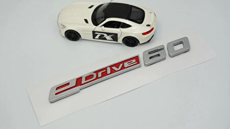 DK Tuning eDrive 60 Bagaj Gri Kırmızı Yeni Nesil Yazı Logo Bmw İle Uyumlu