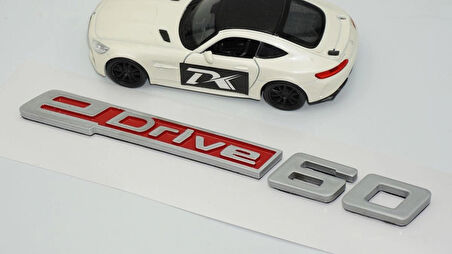 DK Tuning eDrive 60 Bagaj Gri Kırmızı Yeni Nesil Yazı Logo Bmw İle Uyumlu