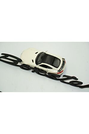 DK Porsche Boxster Bagaj 3M 3D Siyah ABS Eski Model Yazı Logo Amblem