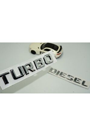 Turbo Diesel Bagaj Krom ABS 3M 3D Yazı Logo