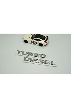 Turbo Diesel Bagaj Krom ABS 3M 3D Yazı Logo